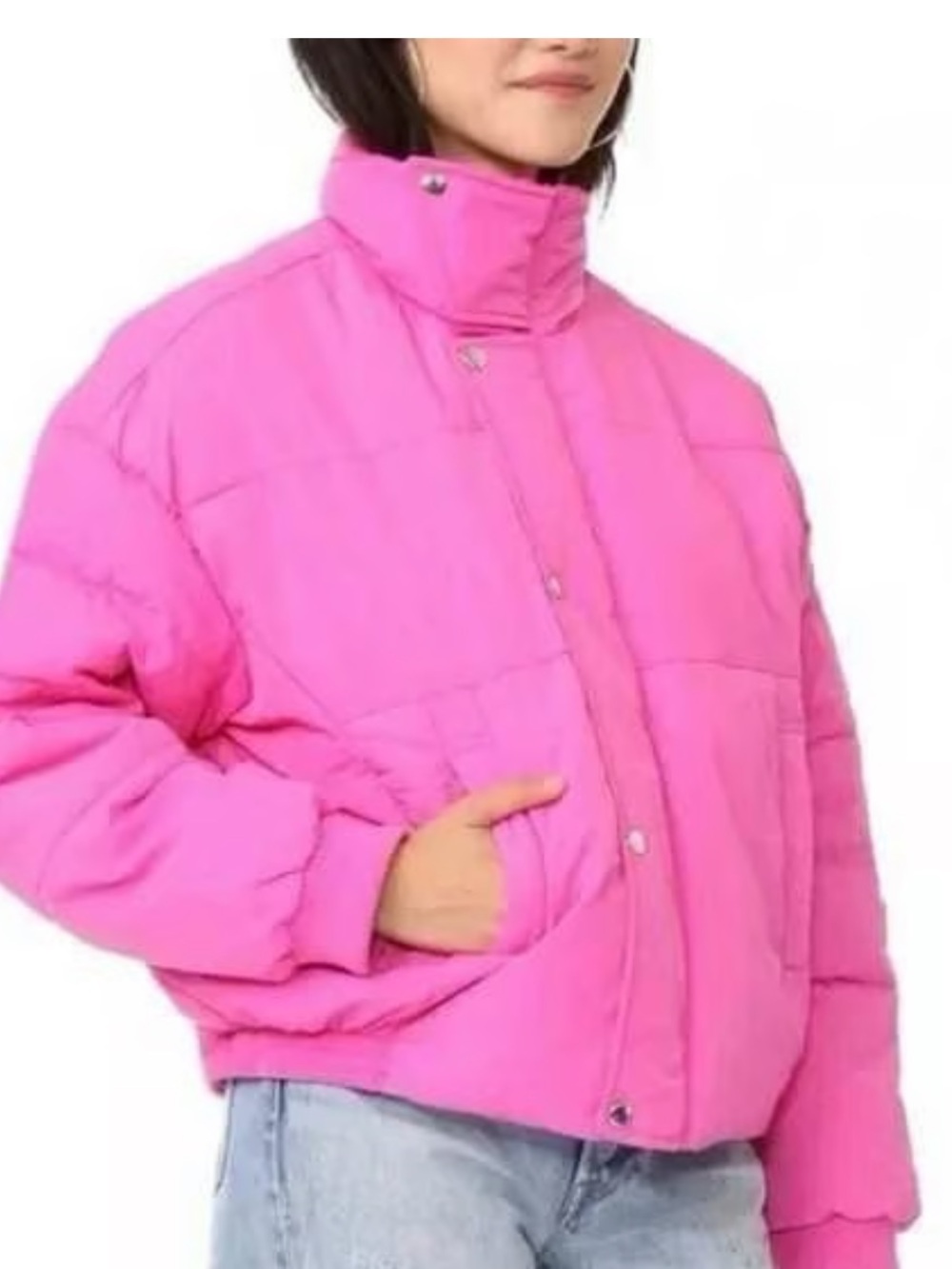 free people hot shot puffer jacket xs